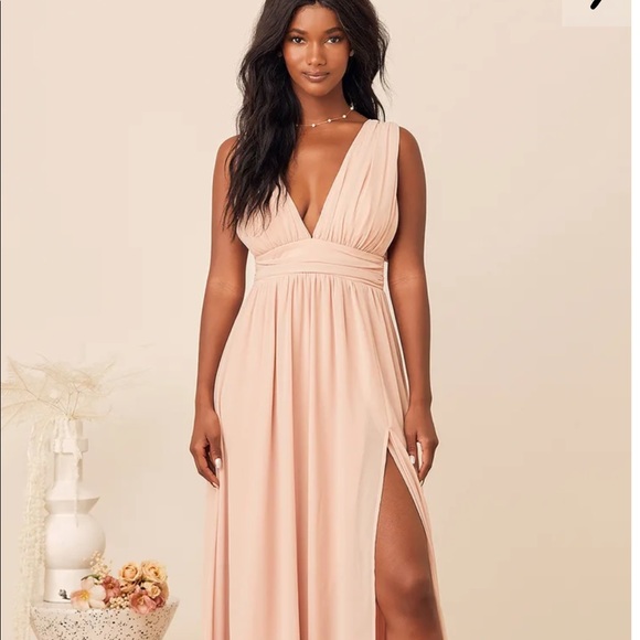 Heavenly Hues Blush Maxi Dress - Picture 2 of 7